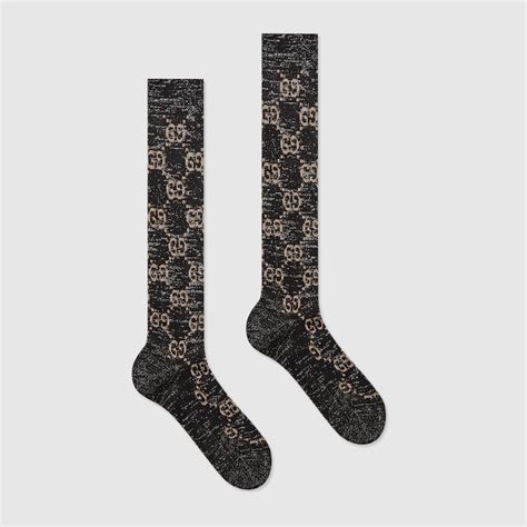 Chaussettes en lamé à motif GG 